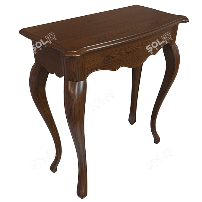 Elegant Wood Console Table 3D model image 2