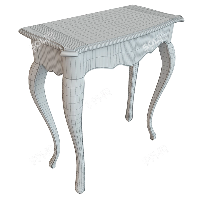 Elegant Wood Console Table 3D model image 3