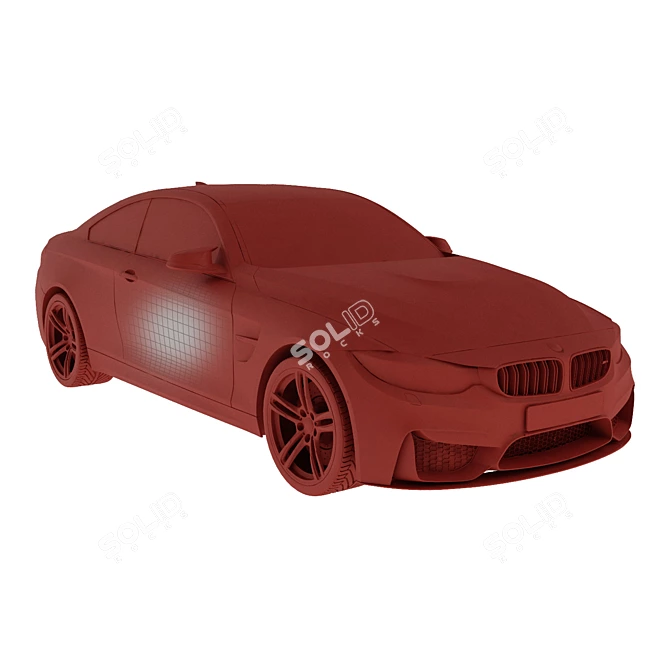 Ultimate Performance: BMW M4 M-Performance Orange 3D model image 2