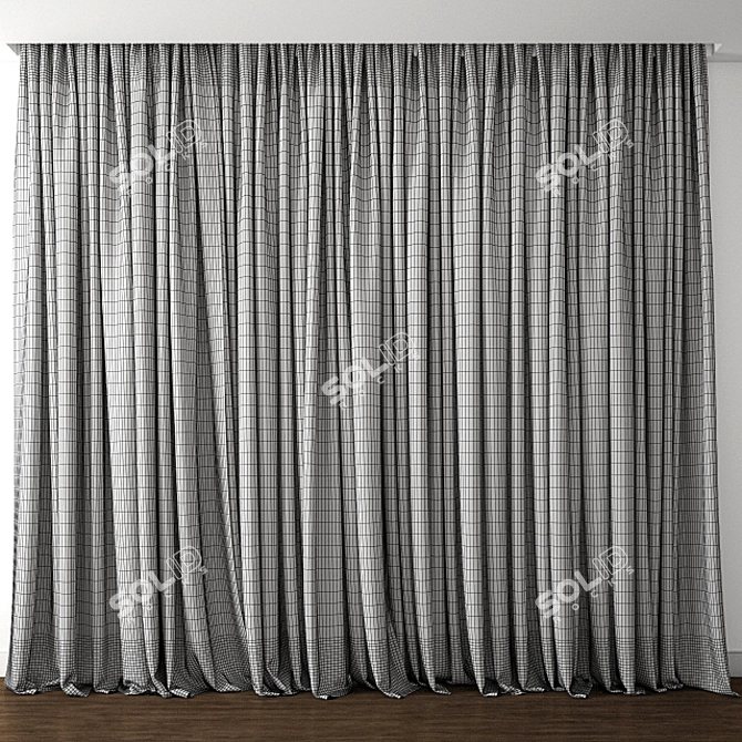 Exquisite Curtain Model: 3ds Max & OBJ Archive 3D model image 3