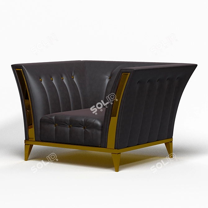 Luxury Diamante Chair: Italian Elegance 3D model image 1