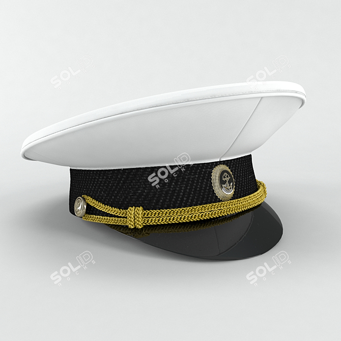 Maritime Commander Cap 3D model image 2