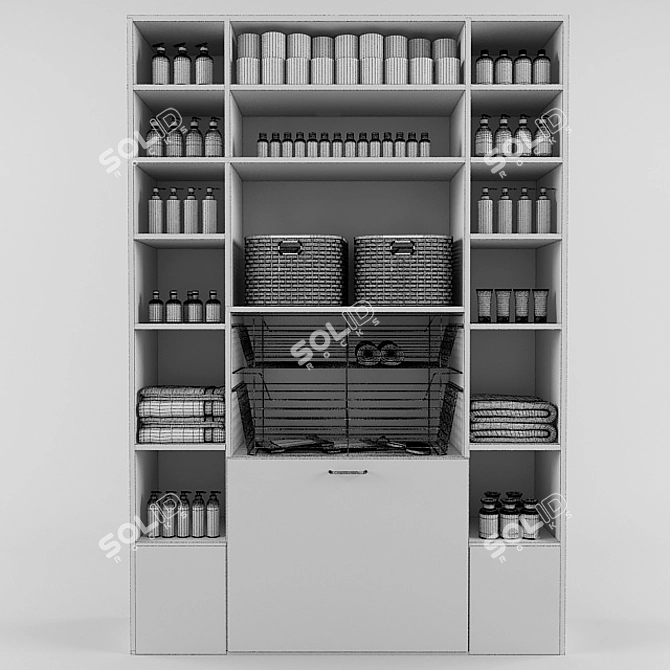 Sleek Organizer for Bathrooms 3D model image 3