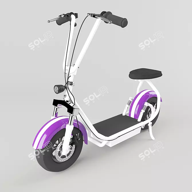 Modern Electric Scooter: High-performance, Compact Design 3D model image 1