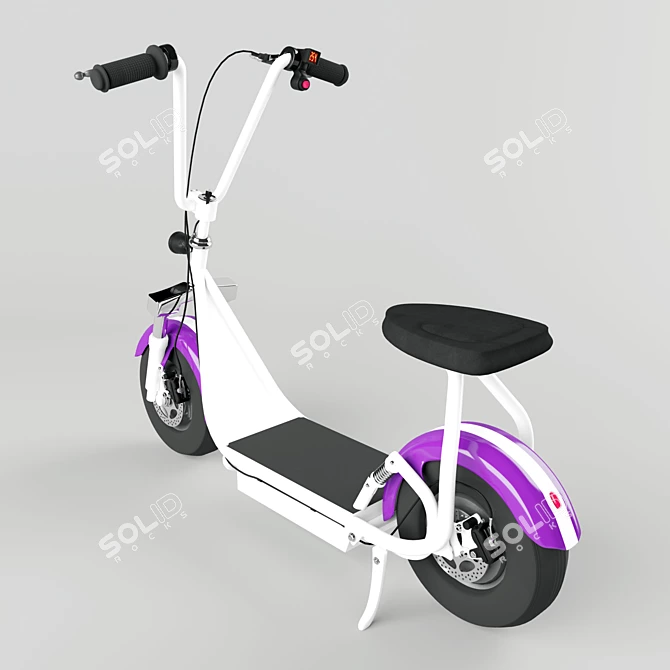 Modern Electric Scooter: High-performance, Compact Design 3D model image 2