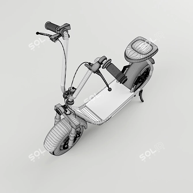 Modern Electric Scooter: High-performance, Compact Design 3D model image 3