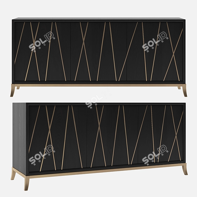 Classic Modern Chest of Drawers 3D model image 1