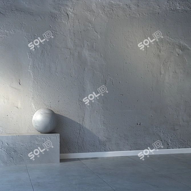 Premium Coated Plaster Panel 3D model image 2