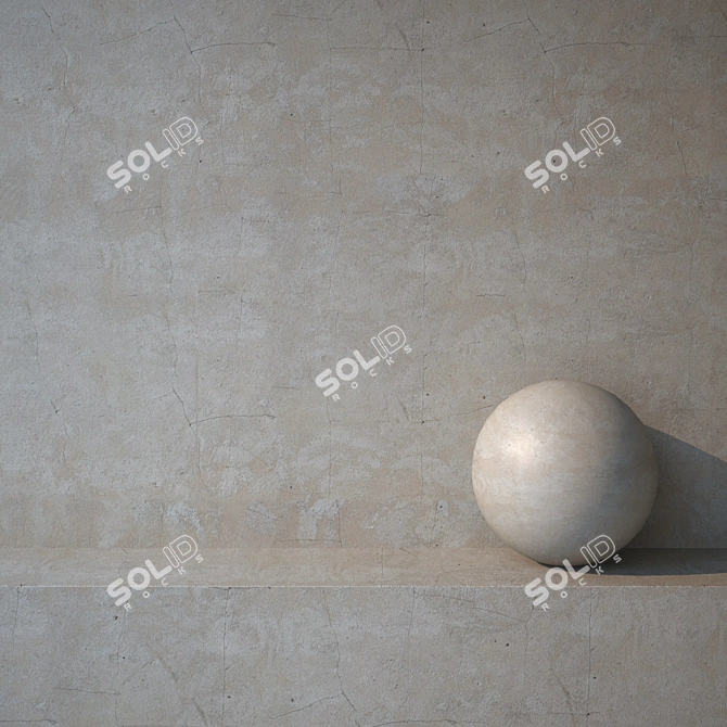 Title: Stunning Beige Stucco 3D Model 3D model image 1