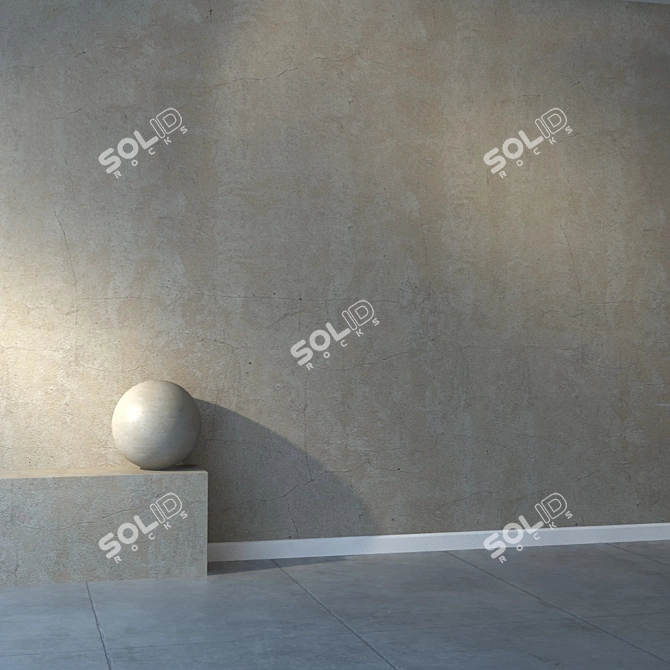 Title: Stunning Beige Stucco 3D Model 3D model image 2