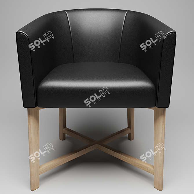 Sleek Geometry Chair 3D model image 1