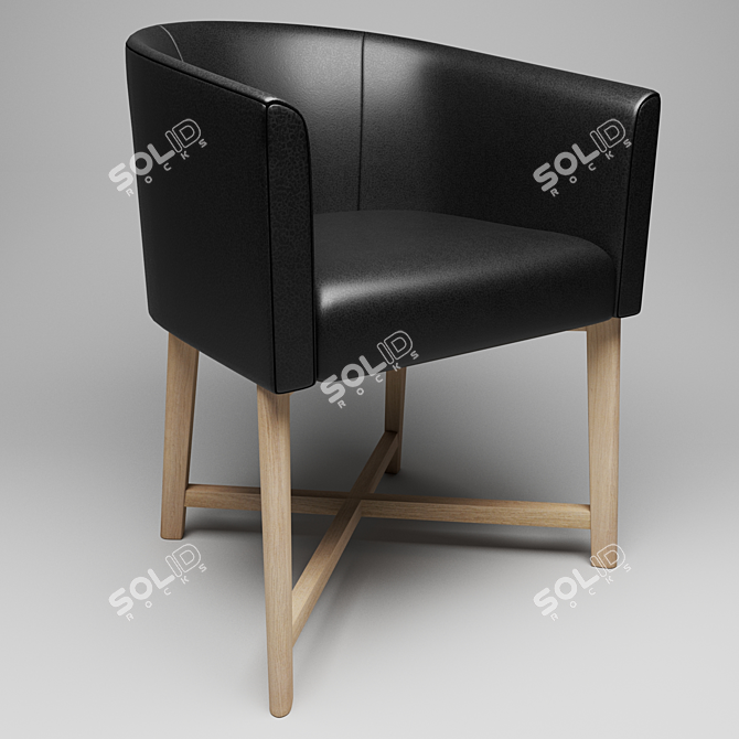 Sleek Geometry Chair 3D model image 2