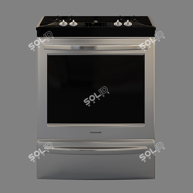 Frigidaire Gallery 30'' Slide-In Dual-Fuel Range: Sleek Design, Exceptional Performance 3D model image 1