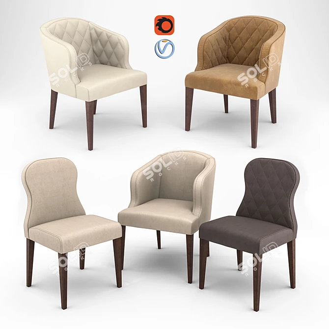 Marelli Becky: Italian Design Chairs 3D model image 1