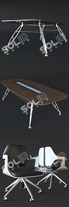 Executive Conference Room Set 3D model image 3