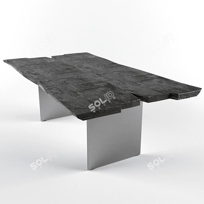 Butterfly Oak Wood Table 3D model image 1