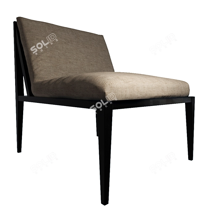 Luxurious Gilda Armchair: Elegant Design & Comfort 3D model image 3