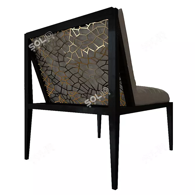 Luxurious Gilda Armchair: Elegant Design & Comfort 3D model image 1