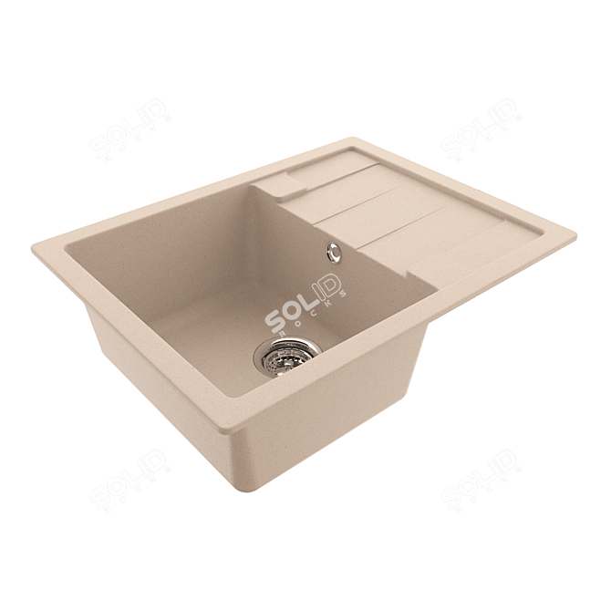 Title: SCHOCK ASTER 45D - Sleek and Functional Sink 3D model image 1