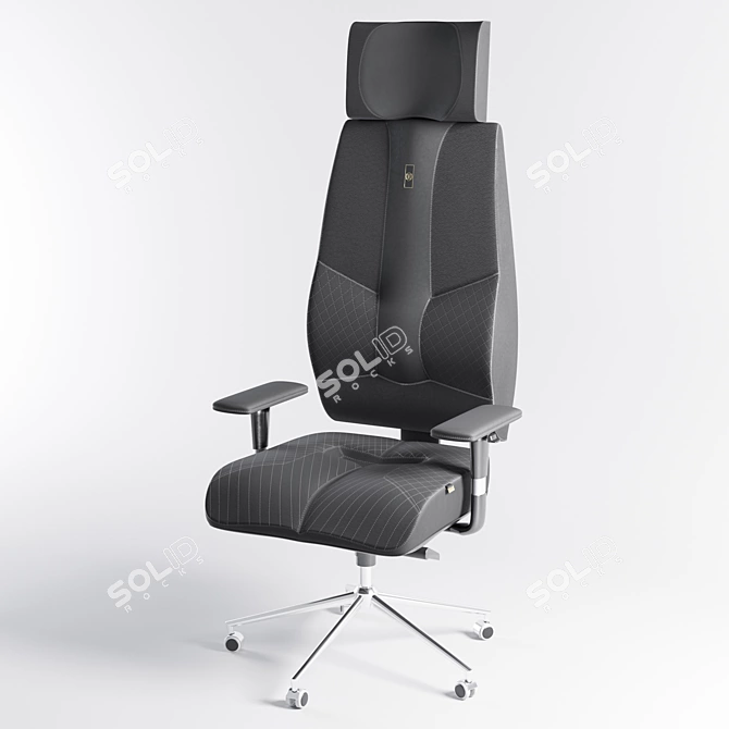 Stylish Leather Computer Chair 3D model image 2