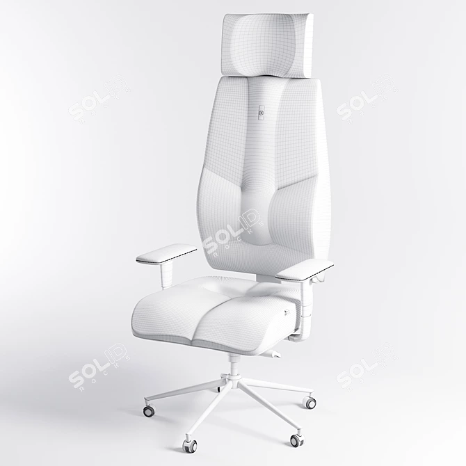 Stylish Leather Computer Chair 3D model image 3