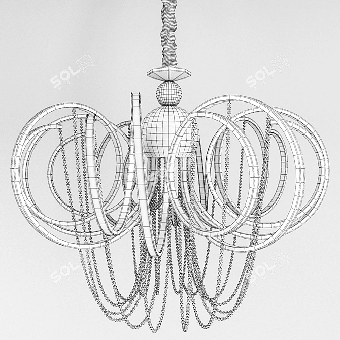 Elegant Italian Chandelier: Travaso SL959.203.08 3D model image 2