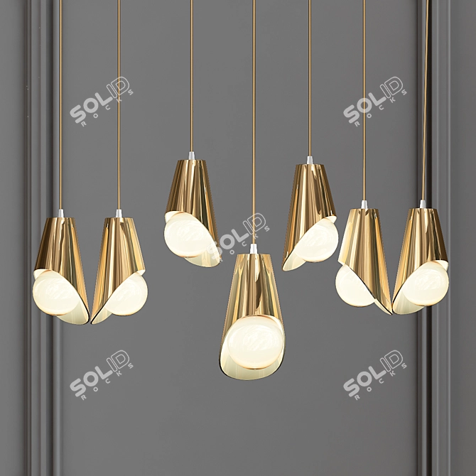 Contemporary Avroko Pendant Lamp 3D model image 1