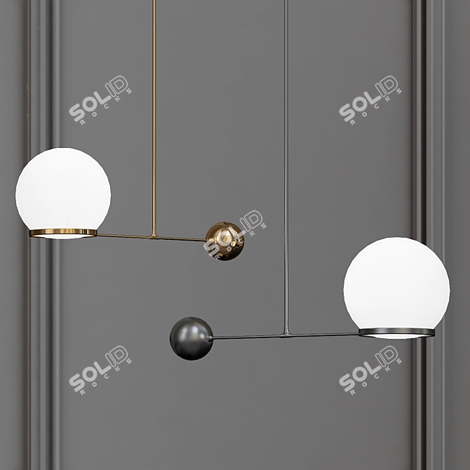 Modern LED Globe Pendant 3D model image 1