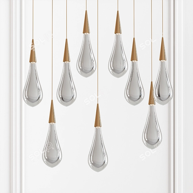 Title: Elegant Pour Chandelier 3D model image 1