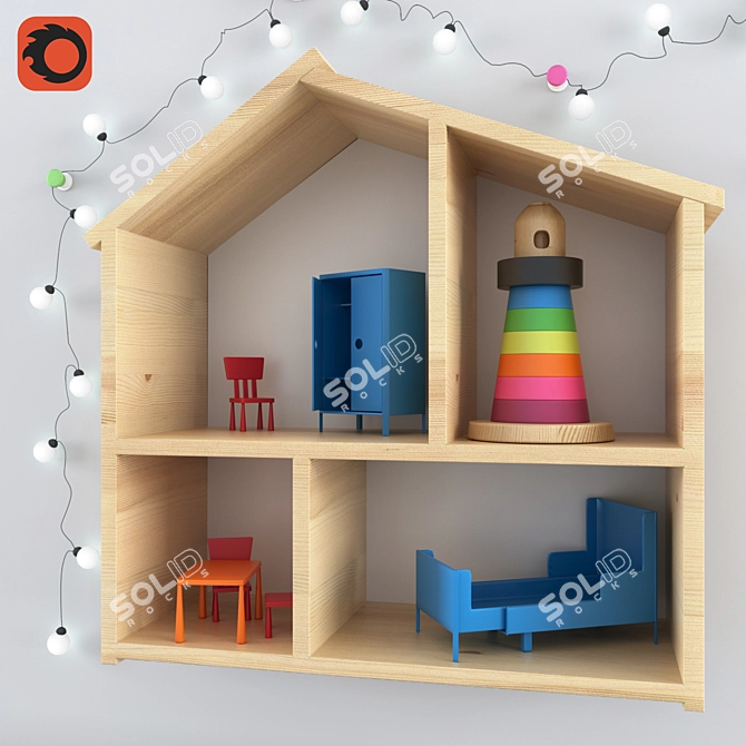 Stylish Decor Set for Playful Interiors 3D model image 2