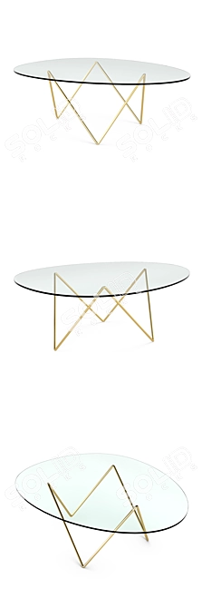 Gubi Pedrera Coffee Table: Sleek Design and Functional Elegance 3D model image 2