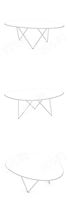 Gubi Pedrera Coffee Table: Sleek Design and Functional Elegance 3D model image 3