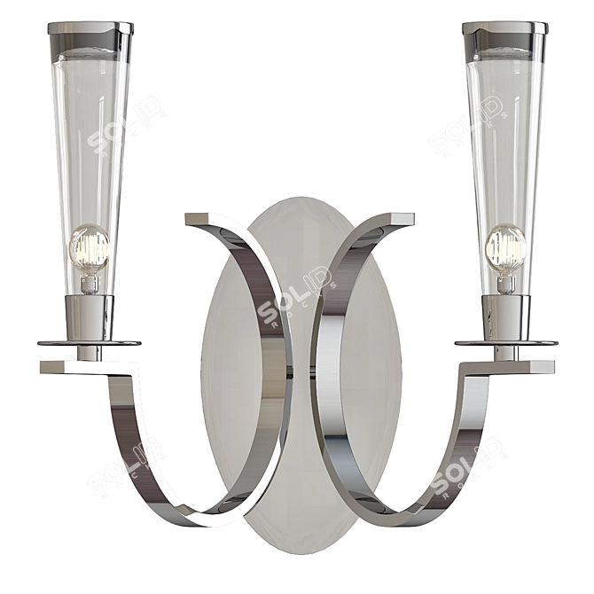 Cromo Wall Sconce: Sleek Illumination at its Finest 3D model image 1