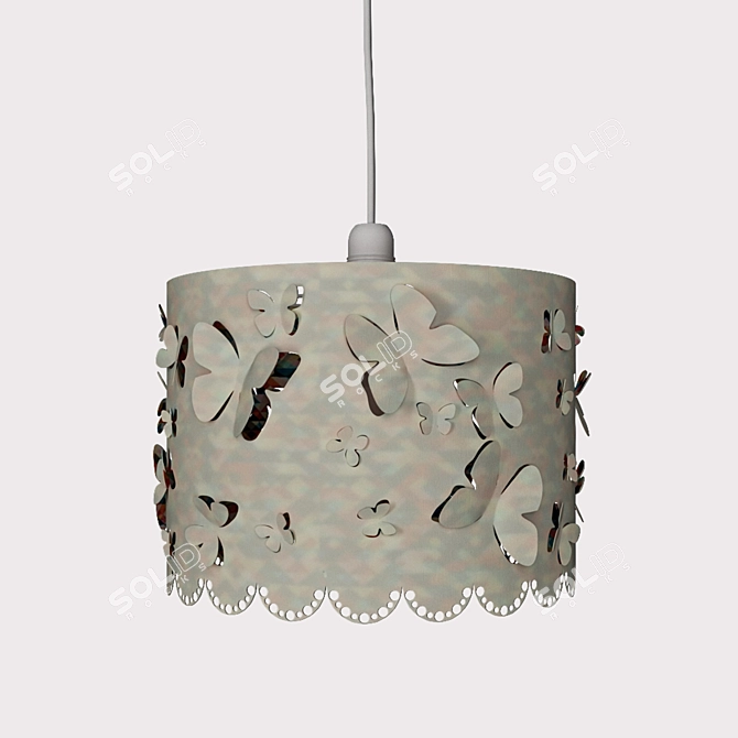Butterfly Fabric Ceiling Light 3D model image 2