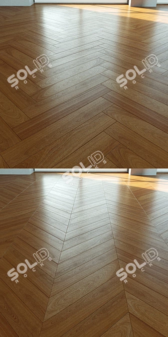 Title: Natural Wood Parquet Flooring 3D model image 2