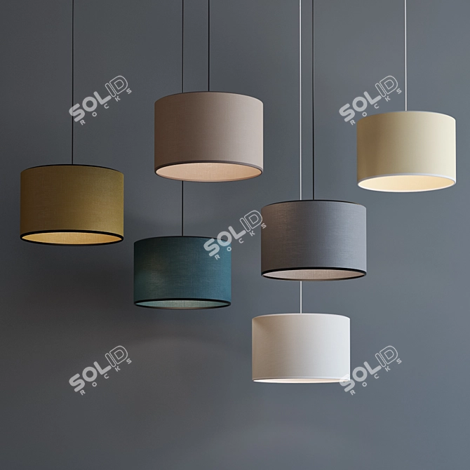 Metropolight Suspension Cylindre Set 3D model image 1