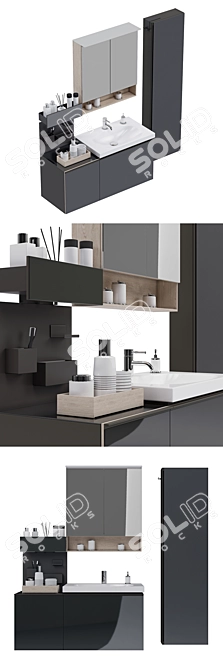 Sleek Bathroom Furniture: KERAMAG ACANTO 3D model image 2