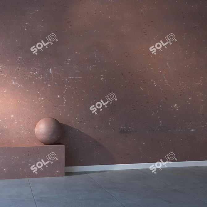 Title: Stucco Brown Texture - High Resolution 3D model image 2