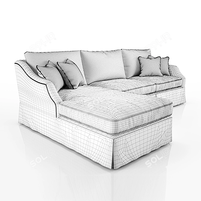 Langford Sandstone Sofa 3D model image 3