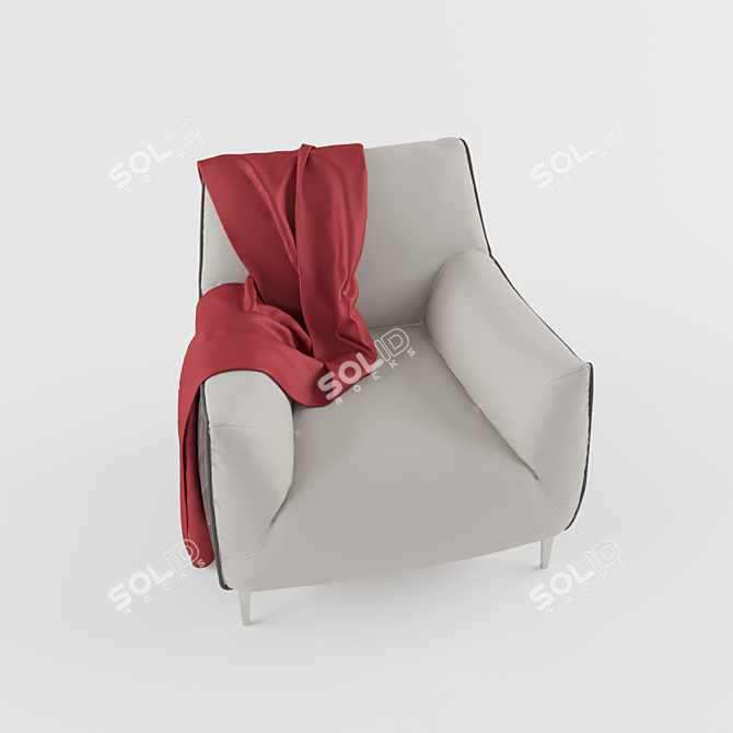 Modern Lounge Chair: Unveiled and Ready 3D model image 2