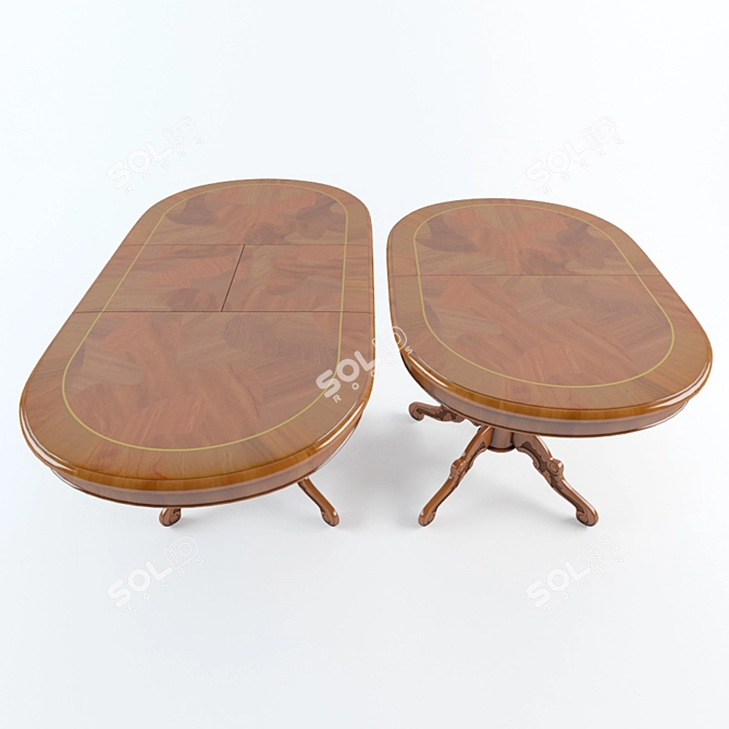 Elegant Oval Table: Morello Gianpaolo 3D model image 3