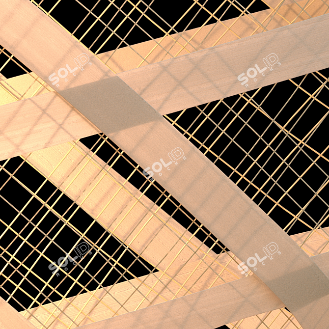 Elegant Copper Diamond Chandelier 3D model image 2