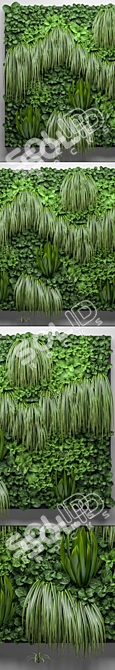 Green Wall Module: Vertical Garden 3D model image 2