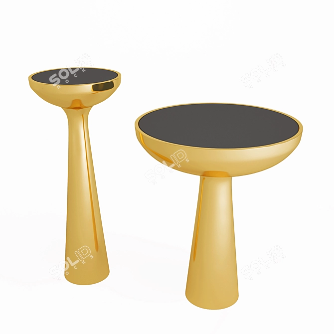 Luxe Elegance: Eichholtz Lindos Side Tables 3D model image 2