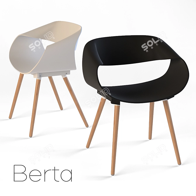 Elegant Berta Chair: Stylish and High-Quality 3D model image 1