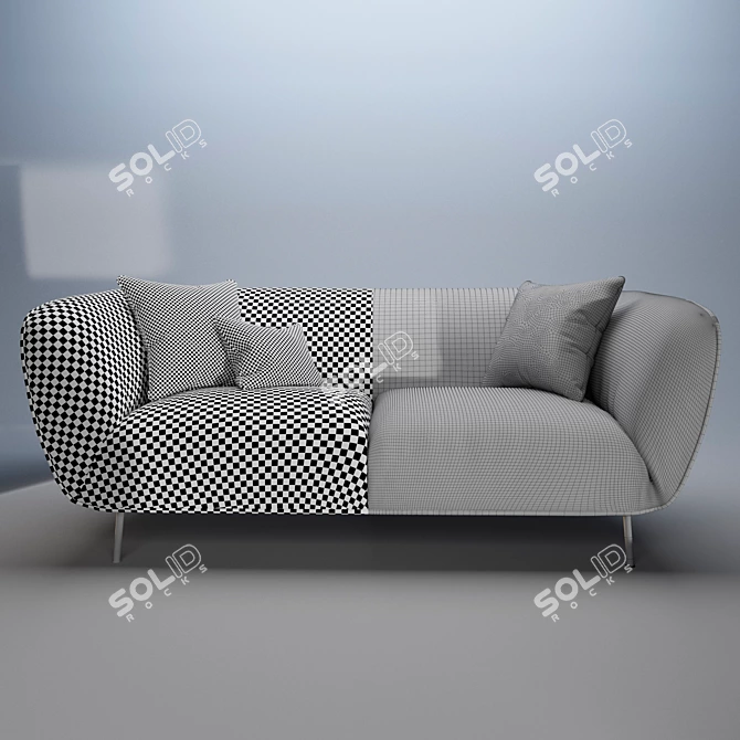 Elegant Florence Sofa: Timeless Comfort 3D model image 2