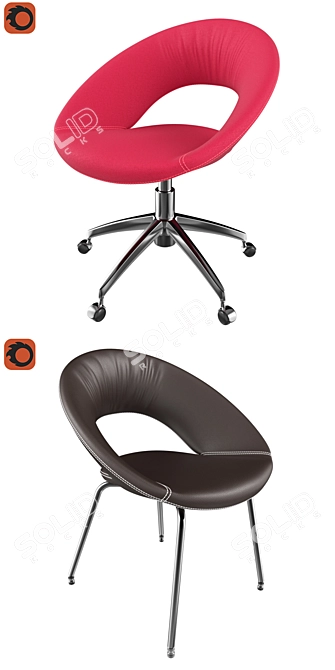 Luxurious Nina Chair: Elegant and Comfortable 3D model image 3