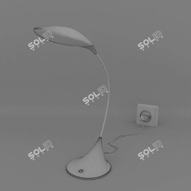 Sleek Modern Desk Lamp 3D model image 2