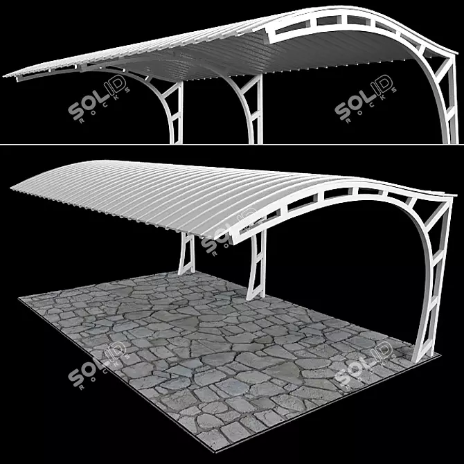 Auto Shade, Outdoor Car Protector 3D model image 1