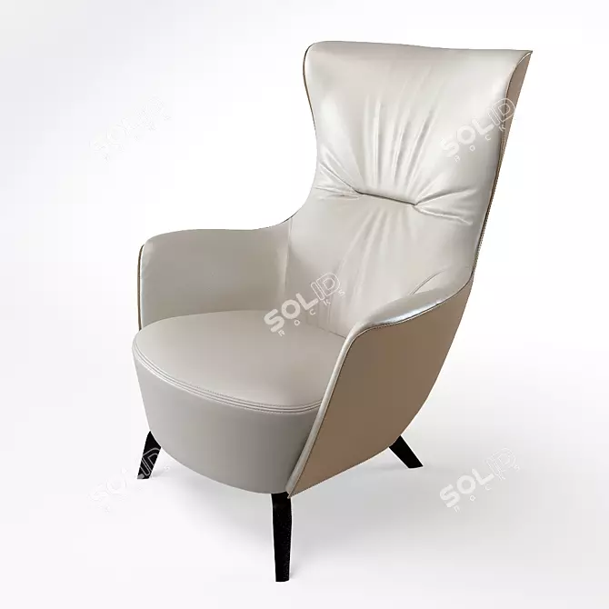 Elegant MAMY BLUE Armchair 3D model image 1
